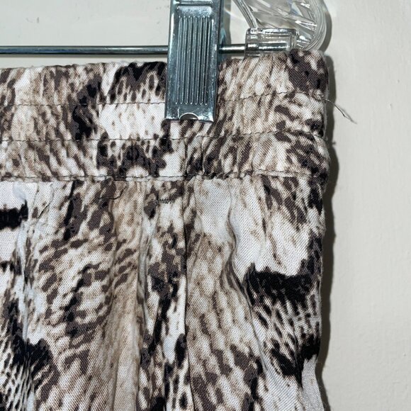 Divided H&M Pants Size 8 Snake Skin pattern Brown White Black Stretch - Picture 4 of 6